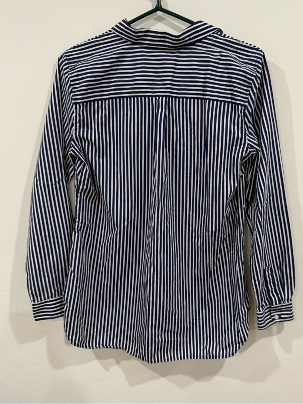 Talbots Navy and White Vertical Stripe Button-Up — Size S — Excellent Condition - Picture 4 of 10